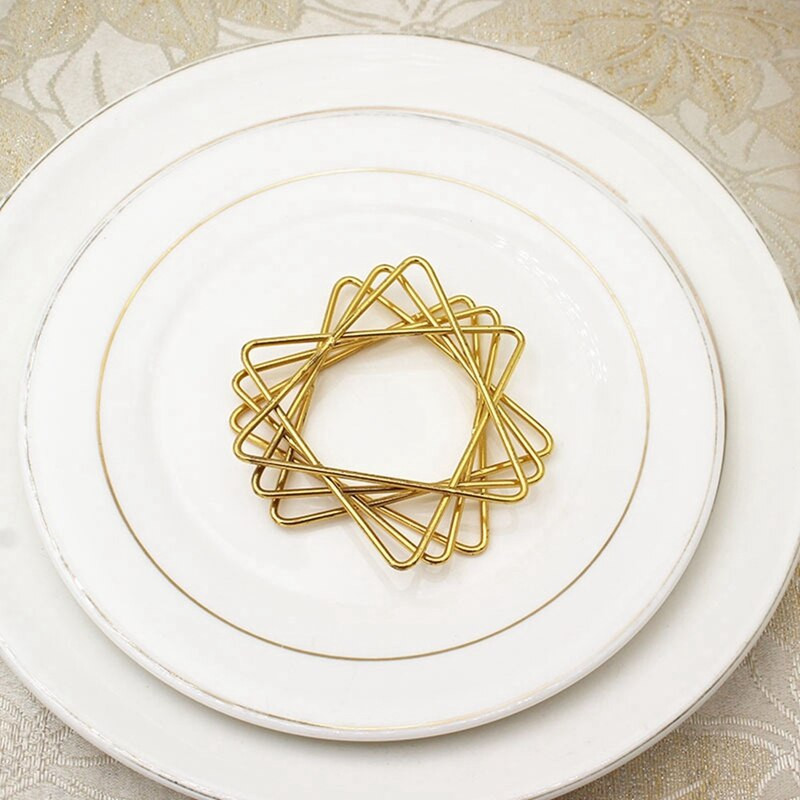 Δαχτυλίδια χαρτοπετσέτας, Δαχτυλίδι για χαρτοπετσέτα Δαχτυλίδι σε σχήμα τριγωνικό κοίλο για διακόσμηση τραπεζαρίας γάμου