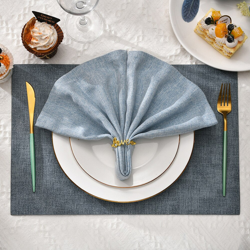 3/6pc Love Word Stolni držač za salvete Legirano zlato Metalni prsten za salvete Servilletero prstenje za vjenčane ručnike Dekoracija stola za večeru