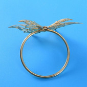 Σετ δαχτυλιδιών χαρτοπετσέτας με 12 χρυσά δαχτυλίδια πετσέτας πεταλούδας Θήκες χαρτοπετσέτας για διακόσμηση δείπνου γάμου