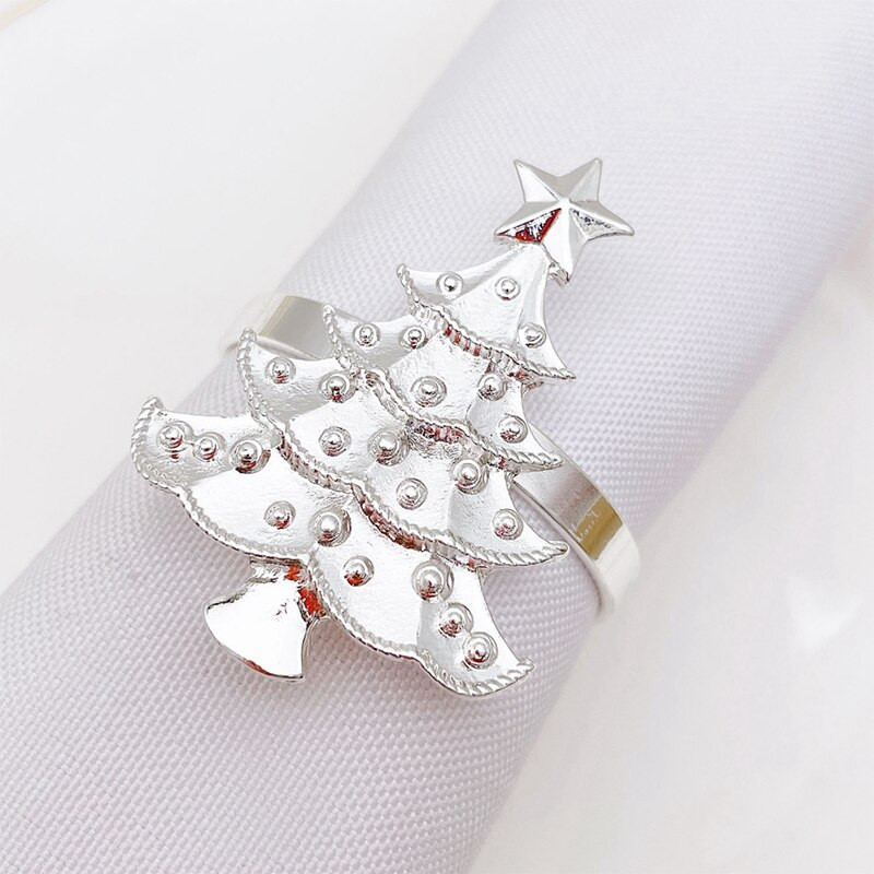 AT14 6tk jõulupuu pulm Kodu jõulupeolaua kujundus käterätiku pandla salvräti rõnga hoidja lauakaunistus