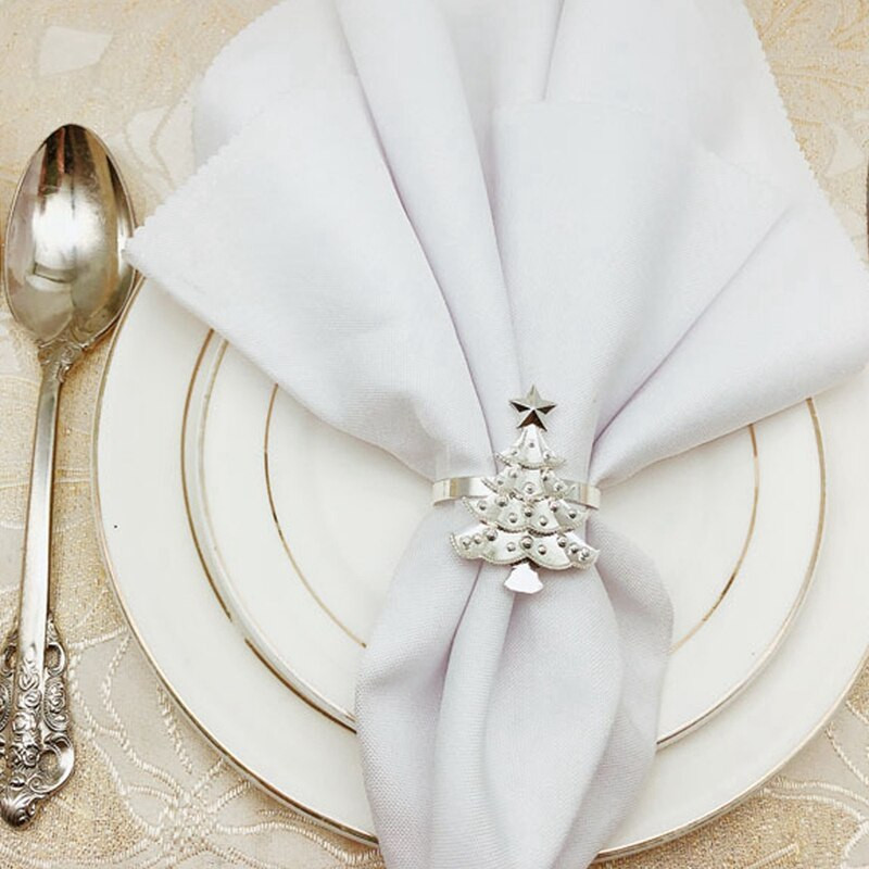 AT14 6tk jõulupuu pulm Kodu jõulupeolaua kujundus käterätiku pandla salvräti rõnga hoidja lauakaunistus