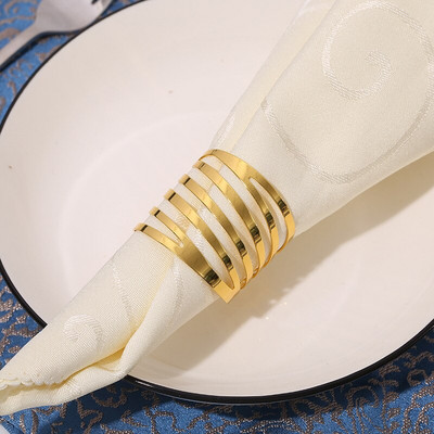 6 tk Hotelli salvrätiku sõrmus Salvrätikuhoidja Metallist salvrätiku pandla jõulupulmapidu Kuldne salvräti ring banketi õhtusöögilaua kaunistus