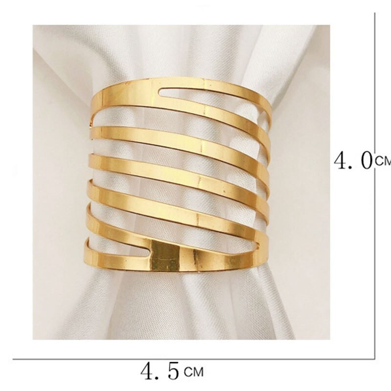 6 tk Hotelli salvrätiku sõrmus Salvrätikuhoidja Metallist salvrätiku pandla jõulupulmapidu Kuldne salvräti ring banketi õhtusöögilaua kaunistus