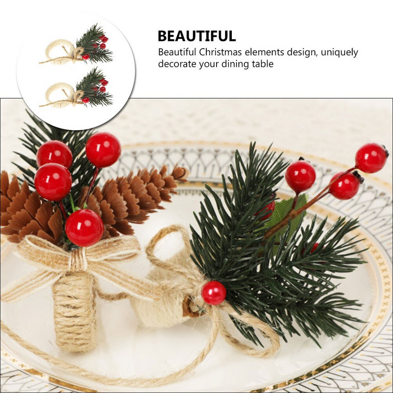 Suport pentru inele de Crăciun pentru șervețele Suport pentru catarame de masă Căprioare pentru nuntă Catarame Decorative Setări