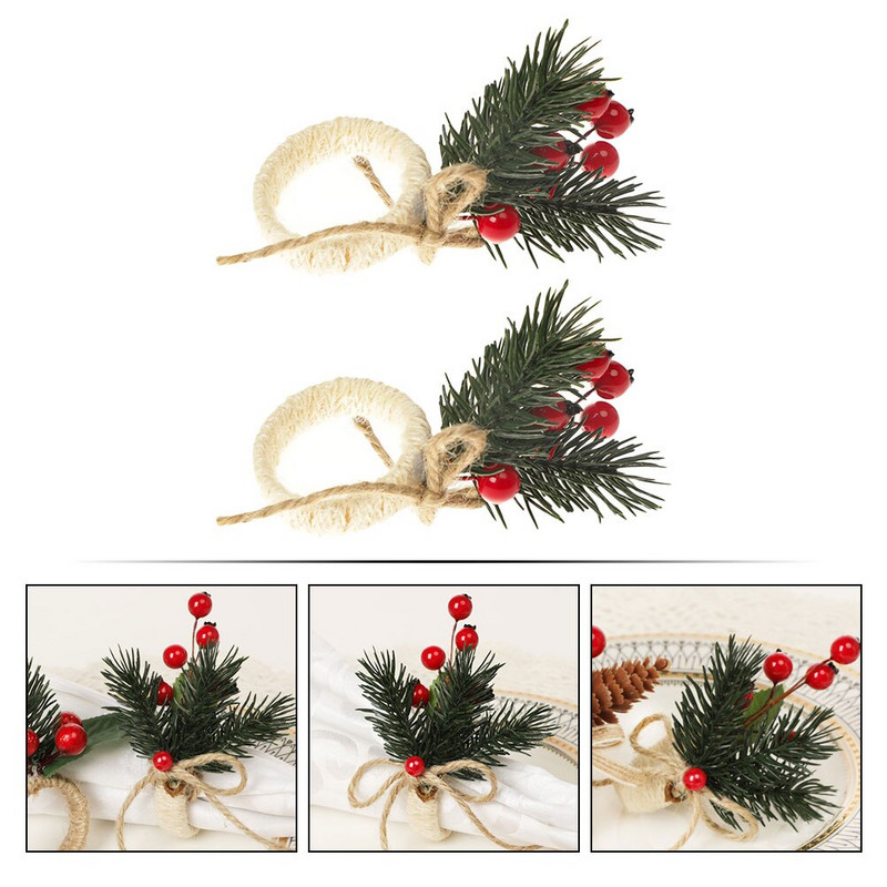 Suport pentru inele de Crăciun pentru șervețele Suport pentru catarame de masă Căprioare pentru nuntă Catarame Decorative Setări