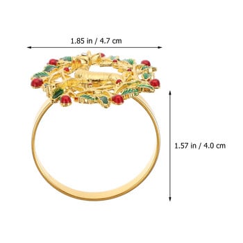 5 бр. Държач за салфетки за сватбено тържество Коледна катарама за салфетки Сватбени пръстени за салфетки Направи си коледни пръстени за салфетки