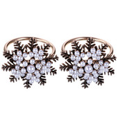 Χαρτοπετσέτες 2 τμχ για χριστουγεννιάτικες χαρτοπετσέτες κουζίνας Δαχτυλίδια Κύκλος χαρτοπετσέτας Σερβιέτ πόρπες Κορδέλα χαρτοπετσέτας