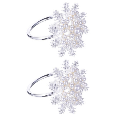 Χαρτοπετσέτες 2 τμχ για χριστουγεννιάτικες χαρτοπετσέτες κουζίνας Δαχτυλίδια Κύκλος χαρτοπετσέτας Σερβιέτ πόρπες Κορδέλα χαρτοπετσέτας