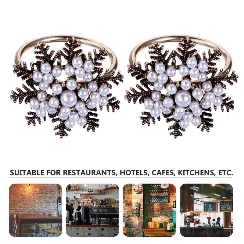 Χαρτοπετσέτες 2 τμχ για χριστουγεννιάτικες χαρτοπετσέτες κουζίνας Δαχτυλίδια Κύκλος χαρτοπετσέτας Σερβιέτ πόρπες Κορδέλα χαρτοπετσέτας