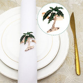 Salvrätiku sõrmuste hoidik Pandla sõrmuse puu peohoidjad kaunistused metallist pulmapaberkäterätik õhtusöögi hoidmine ranna modelleerimislaud