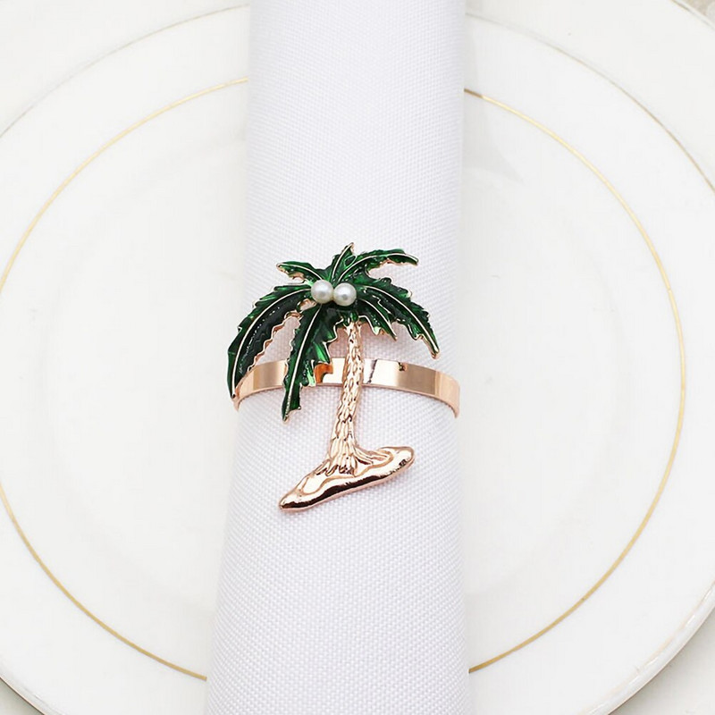 Salvrätiku sõrmuste hoidik Pandla sõrmuse puu peohoidjad kaunistused metallist pulmapaberkäterätik õhtusöögi hoidmine ranna modelleerimislaud