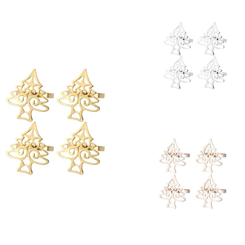 Jõulupuu salvrätirõngad Salvrätipandlaga Laud Jõulukaunistused Salvrätikuhoidjad riidest salvrätikutele