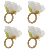 Χειροτεχνία δαχτυλίδια από λουλούδια σετ 4 τεμαχίων, Χειροτεχνία Σχέδιο αμπέλου Δαχτυλίδια θήκης για χαρτοπετσέτα Διακοσμητικά τραπέζια για γάμο, συμπόσιο