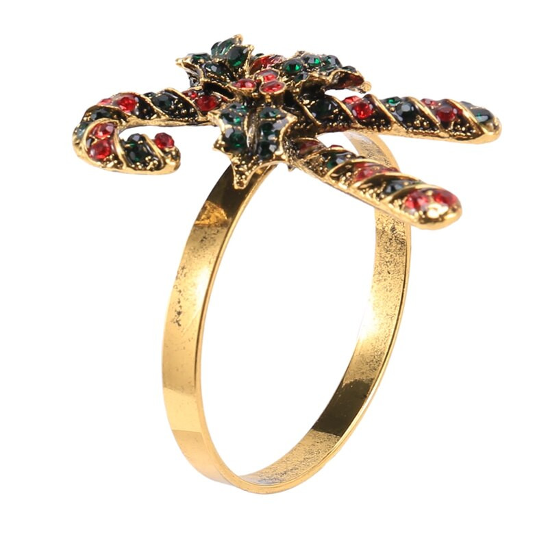 8 tk. Jõulusalvrätikute rõngad Jõulusalvrätikuhoidja Sõrmused Jõulupeo Õhtusöögiks Peolaua seaded Kaunistus