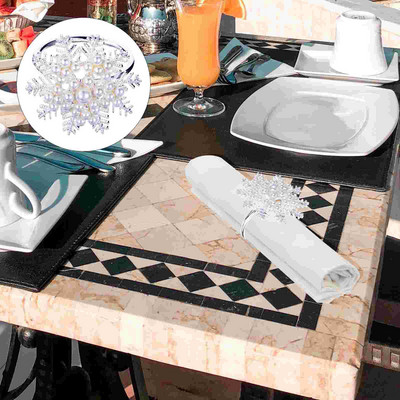 2 τμχ Χριστουγεννιάτικα κεντρικά στολίδια τραπεζιού Χριστουγεννιάτικες χαρτοπετσέτες Δαχτυλίδια χαρτοπετσέτας κύκλος για δείπνο Δαχτυλίδια χαρτοπετσέτας