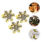 Salvrätikute pühadehoidjad Jõululukk Metallsõrmused Dekoratsioon Õhtusöök Sõrmus Kristall Lauapidu Talvine lumehelbe kuju 