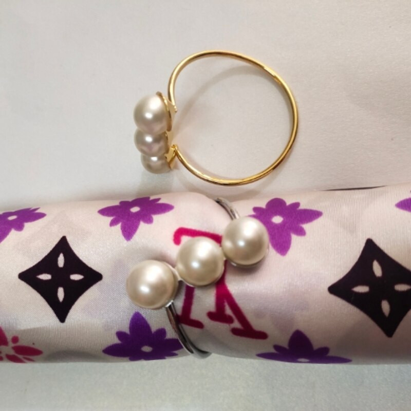 Inele de șervețel cu perle imitații de 6 buc. Suport șervețel de vacanță pentru petrecere de nuntă Cataramă de șervețel pentru decorarea mesei de cină