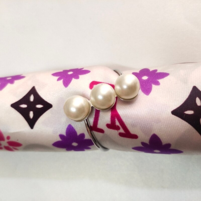 Inele de șervețel cu perle imitații de 6 buc. Suport șervețel de vacanță pentru petrecere de nuntă Cataramă de șervețel pentru decorarea mesei de cină