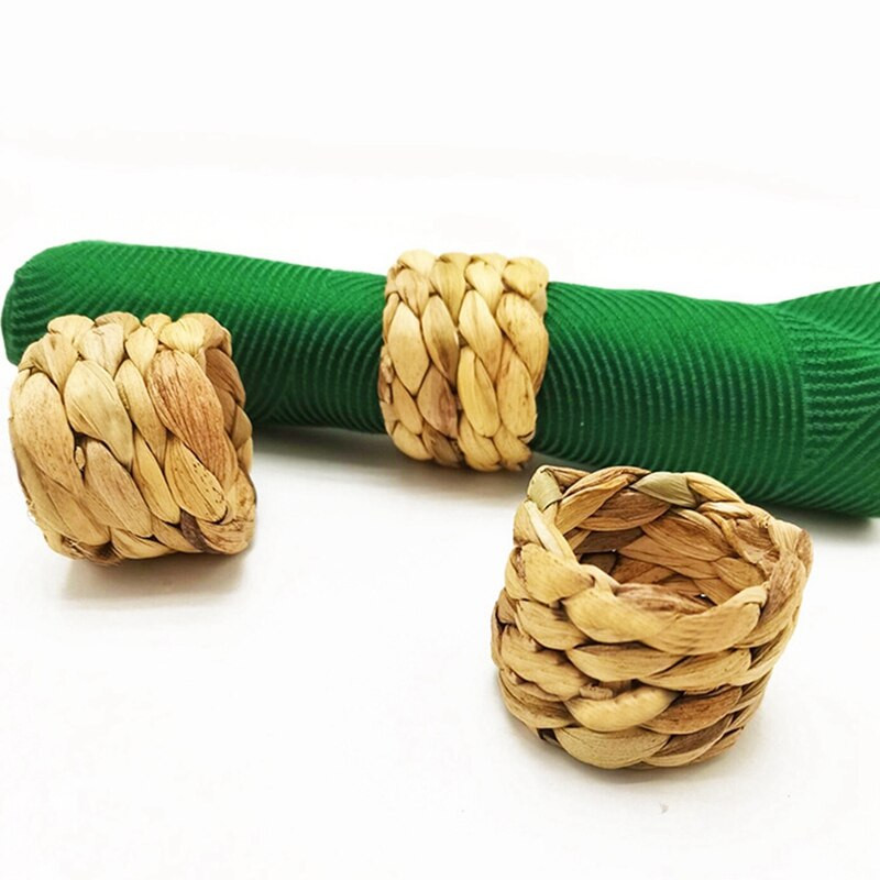 6 TK naturaalsest materjalist õlgedest maisikestade salvrätikuhoidja vesihüatsindi rohu salvrätik pandla salvräti sõrmus pulmakaunistus