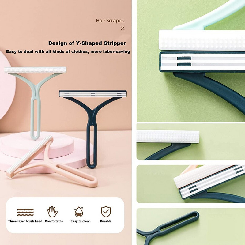 Nešiojamas naminių gyvūnėlių plaukų šalinimo įrankis Daugkartinis dvipusis kačių ir šunų plaukų šalinimo įrankis, skirtas drabužiams kilimų grandiklis naminių gyvūnų plaukų pūkelių šepečiams