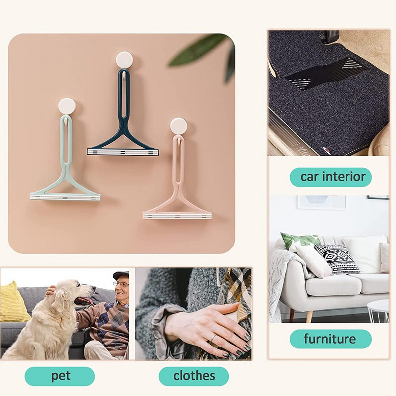 Nešiojamas naminių gyvūnėlių plaukų šalinimo įrankis Daugkartinis dvipusis kačių ir šunų plaukų šalinimo įrankis, skirtas drabužiams kilimų grandiklis naminių gyvūnų plaukų pūkelių šepečiams