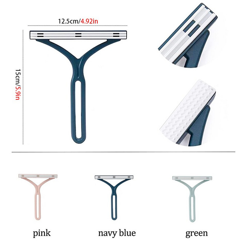 Nešiojamas naminių gyvūnėlių plaukų šalinimo įrankis Daugkartinis dvipusis kačių ir šunų plaukų šalinimo įrankis, skirtas drabužiams kilimų grandiklis naminių gyvūnų plaukų pūkelių šepečiams