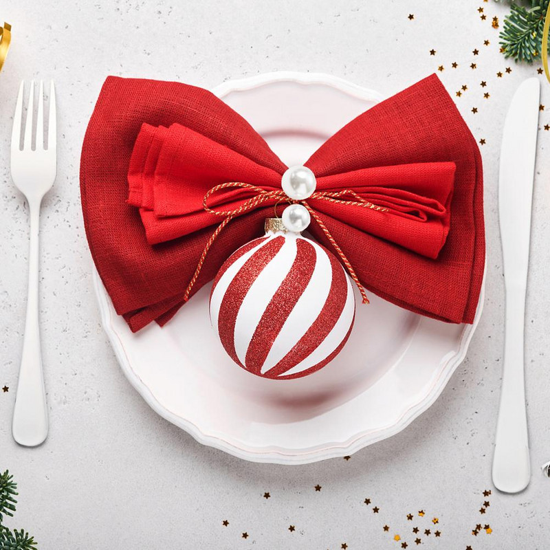 Δαχτυλίδια για χαρτοπετσέτες 12 τμχ Πέρλες Βάση για χαρτοπετσέτα γάμου Vintage αγκράφα σε σχήμα U για Φεστιβάλ Διακόσμηση τραπεζιού τραπεζαρίας