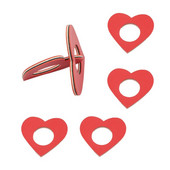 6 τμχ Δερμάτινα δαχτυλίδια χαρτοπετσέτας καρδιάς για την ημέρα του Αγίου Βαλεντίνου Θήκη για πετσέτα για γάμο 367A