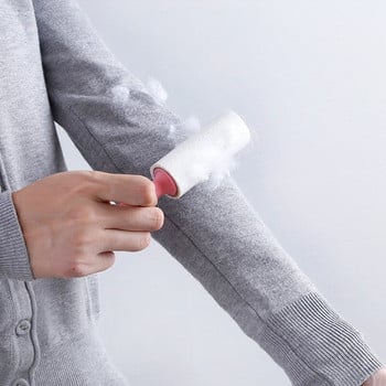 1 τμχ Mini Lint Roller Επαναχρησιμοποιήσιμος κύλινδρος με χνούδι Κολλητικός υαλοκαθαριστήρας σκόνης σιλικόνης Αποτρίχωση κατοικίδιων ζώων Εργαλεία βούρτσας καθαρισμού για πανί για κατοικίδια