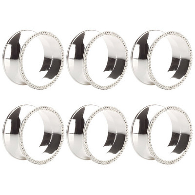 6 τμχ/σετ Πετσέτα Διακόσμηση γάμου Τραπέζι Βρεφικό Ντους Χριστουγέννων Πόρπη γενεθλίων από κράμα λουλουδιών Δαχτυλίδια για πάρτι για το σπίτι