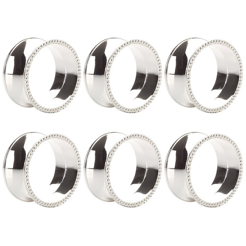 6 τμχ/σετ Πετσέτα Διακόσμηση γάμου Τραπέζι Βρεφικό Ντους Χριστουγέννων Πόρπη γενεθλίων από κράμα λουλουδιών Δαχτυλίδια για πάρτι για το σπίτι