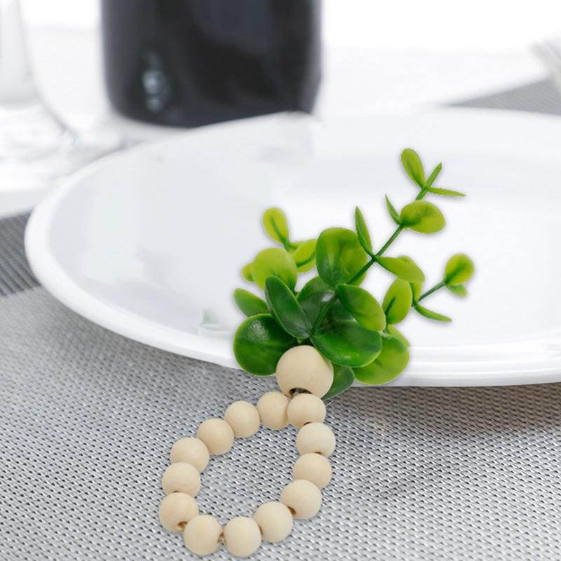 Δαχτυλίδι χαρτοπετσέτας Ευκάλυπτος Πόρπες 4 τμχ Πράσινο Δαχτυλίδι από χαρτοπετσέτα Faux Greenery Διακοσμητική θήκη σερβιέτας για επετείους γάμου