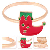 Χριστουγεννιάτικα δαχτυλίδια χαρτοπετσέτας Σερβιέτ με κουβά Θήκες για διακοπές Δαχτυλίδι δείπνο Δαχτυλίδι για πετσέτες χειμωνιάτικο ντεκόρ Θήκη για κάλτσες