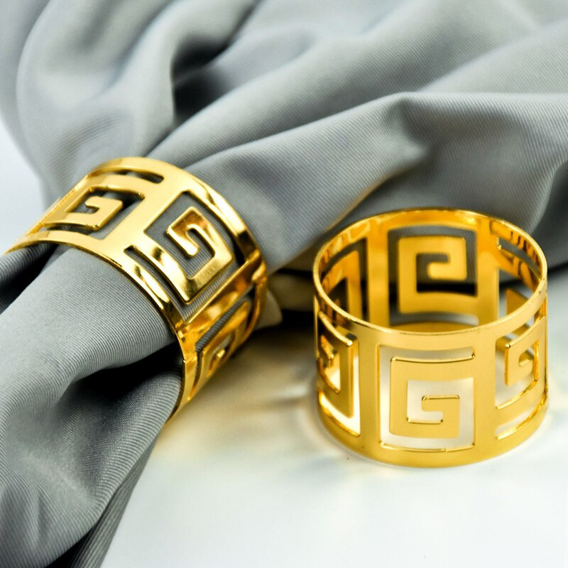 6 tk Kuldsed salvrätirõngad Hõbedased metallist salvrätikuhoidja laua salvräti vitriin Pulma sünnipäevalaua kaunistuse tarvikud