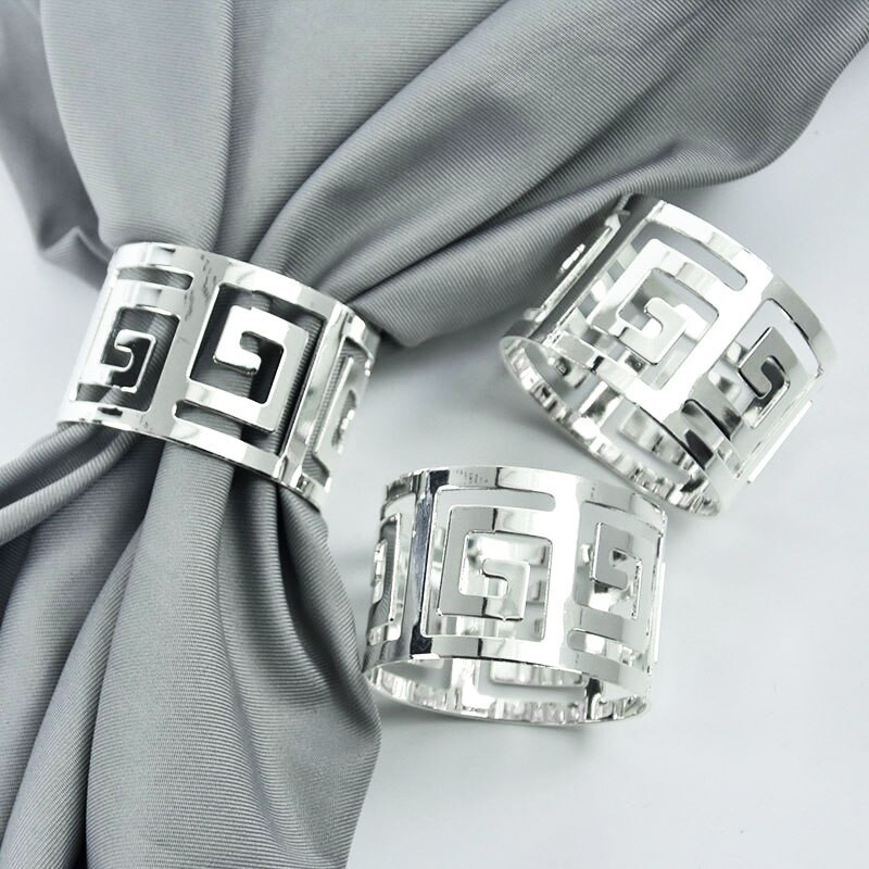 6 tk Kuldsed salvrätirõngad Hõbedased metallist salvrätikuhoidja laua salvräti vitriin Pulma sünnipäevalaua kaunistuse tarvikud