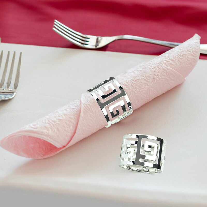 6 tk Kuldsed salvrätirõngad Hõbedased metallist salvrätikuhoidja laua salvräti vitriin Pulma sünnipäevalaua kaunistuse tarvikud