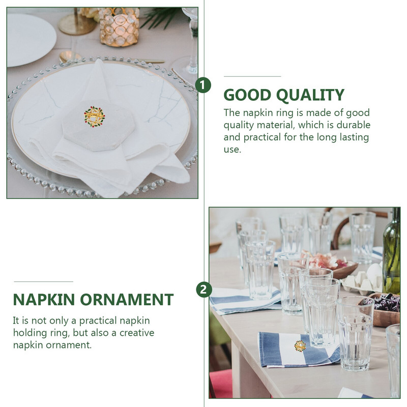 5 τμχ Δαχτυλίδια για χαρτοπετσέτες με θέμα τα Χριστούγεννα