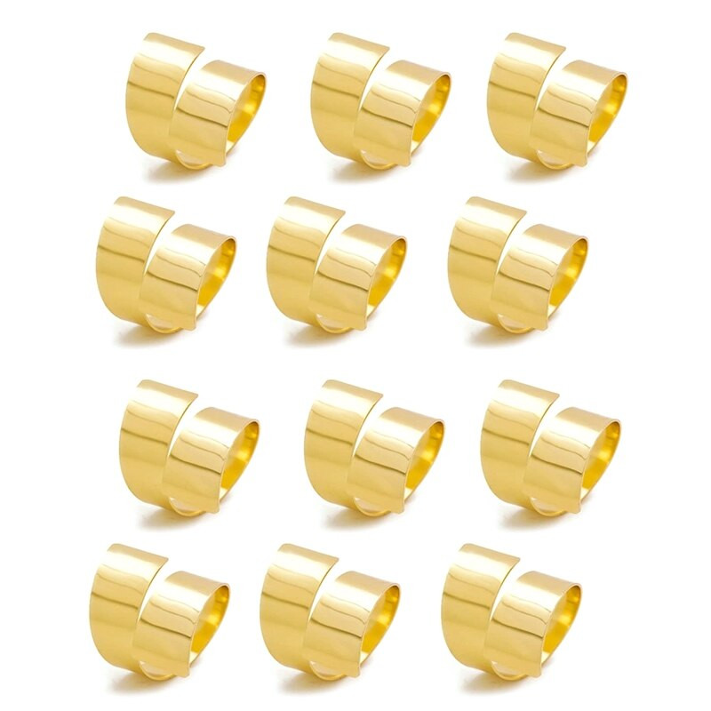 1 set de 12 inele de șervețel Set de inele de șervețel din aliaj pentru banchet de nuntă inele de suport pentru decorațiuni de masă de Crăciun