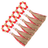 Δαχτυλίδι χαρτοπετσέτας πόρπη Ξύλινες χάντρες Χριστουγεννιάτικες πόρπες τραπεζιού Ξύλινη θήκη σερβιέτας αγροικία γιρλάντα Bead Holdersbands Festival