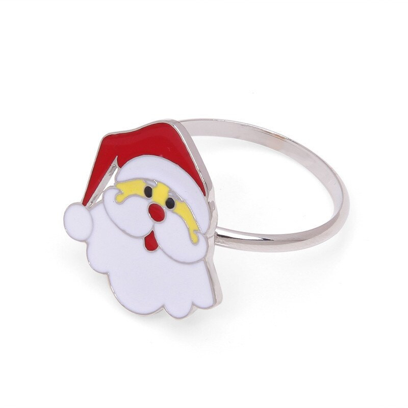 Χριστουγεννιάτικες θήκες για δαχτυλίδια χαρτοπετσέτας Χριστουγεννιάτικη θήκη για χαρτοπετσέτα Ελάφια Καλά Χριστούγεννα καπέλο Άγιου Βασίλη Κόκκινο φιόγκο Χριστουγεννιάτικο δέντρο Προσαρμοσμένο άγαλμα