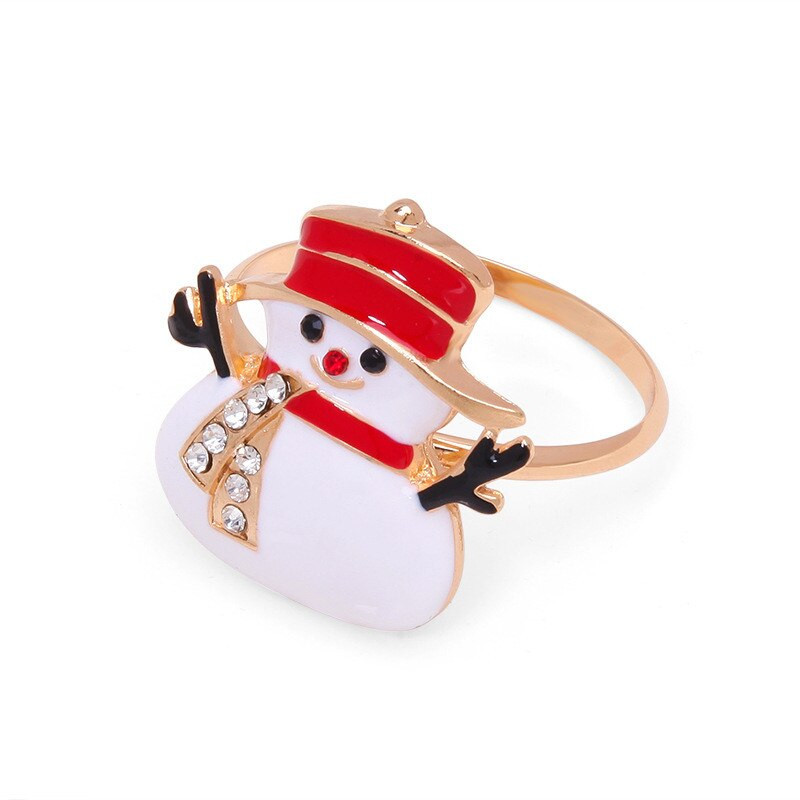 Χριστουγεννιάτικες θήκες για δαχτυλίδια χαρτοπετσέτας Χριστουγεννιάτικη θήκη για χαρτοπετσέτα Ελάφια Καλά Χριστούγεννα καπέλο Άγιου Βασίλη Κόκκινο φιόγκο Χριστουγεννιάτικο δέντρο Προσαρμοσμένο άγαλμα