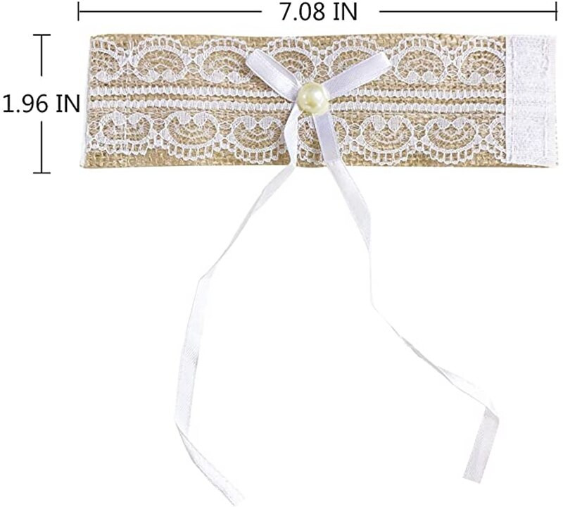 20db vászon csipke szalvéta gyűrű szett Servietten gyűrű zsákvászon szalvéta gyűrű szalvéta csatok tartó Esküvői bankett party dekoráció