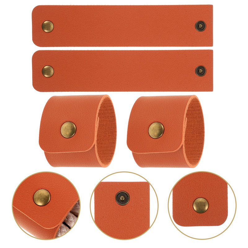 Δερμάτινα δαχτυλίδια χαρτοπετσέτας 4 τμχ Δερμάτινη θήκη για χαρτοπετσέτα αδιάβροχη δαχτυλίδια χαρτοπετσέτας Διακοσμητικά τραπεζιού