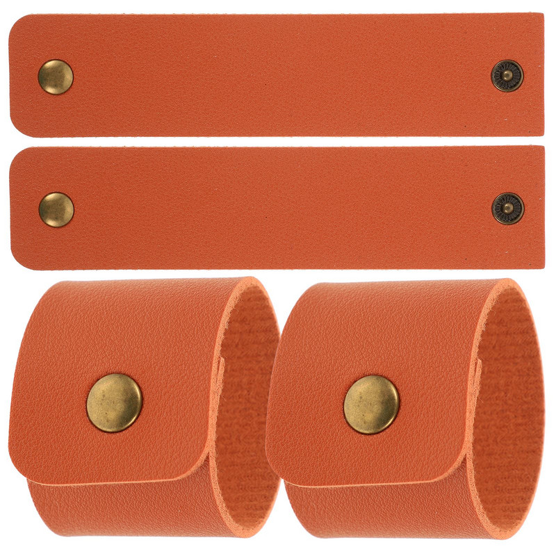 Δερμάτινα δαχτυλίδια χαρτοπετσέτας 4 τμχ Δερμάτινη θήκη για χαρτοπετσέτα αδιάβροχη δαχτυλίδια χαρτοπετσέτας Διακοσμητικά τραπεζιού