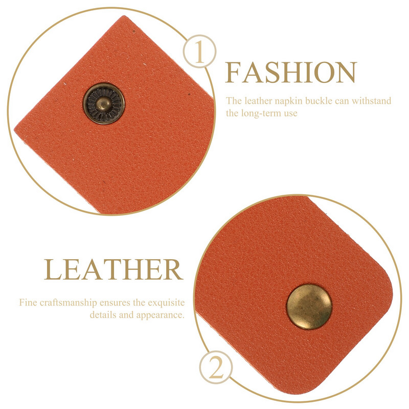 Δερμάτινα δαχτυλίδια χαρτοπετσέτας 4 τμχ Δερμάτινη θήκη για χαρτοπετσέτα αδιάβροχη δαχτυλίδια χαρτοπετσέτας Διακοσμητικά τραπεζιού