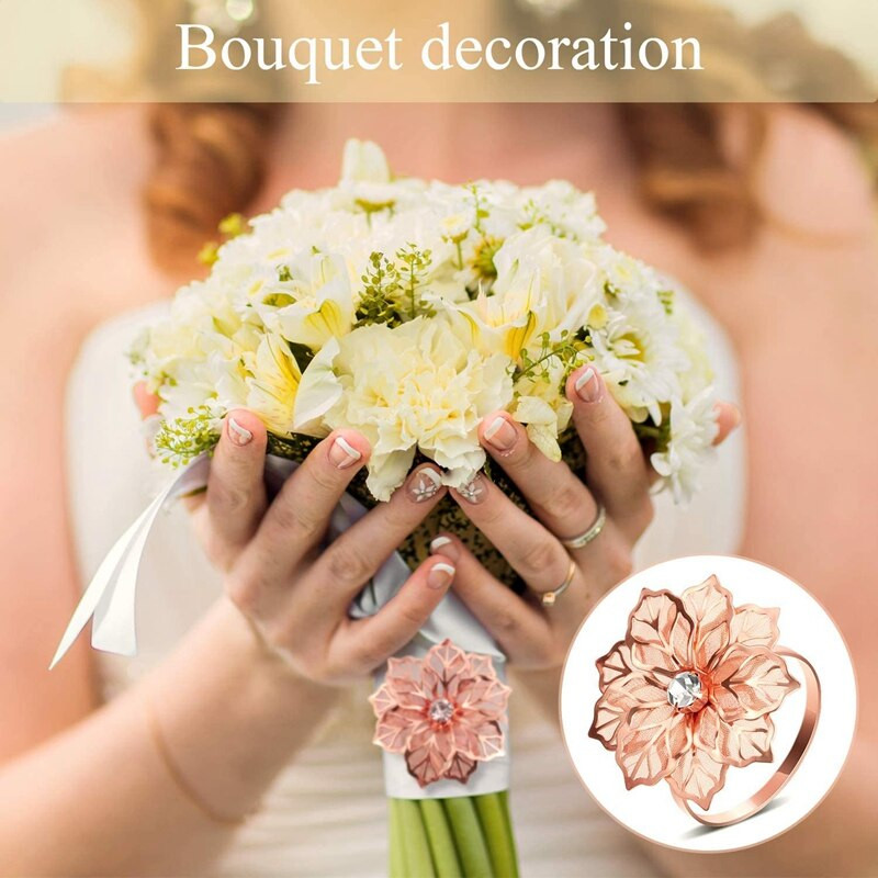 Θήκη για κρίκους χαρτοπετσέτας με πόρπη 12 τμχ με κρίκο για χαρτοπετσέτα με 12 τεμάχια και θήκη για χαρτοπετσέτα λουλουδιών