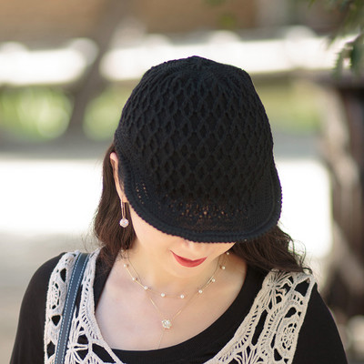 Χειμερινό πλεκτό καπέλο - με γείσο