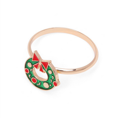 Χριστουγεννιάτικες θήκες για δαχτυλίδια για χαρτοπετσέτες Χριστουγεννιάτικη θήκη για χαρτοπετσέτα Ελάφια Καλά Χριστούγεννα καπέλο Άγιου Βασίλη Κόκκινο Φιόγκο Χριστουγεννιάτικο δέντρο επιτραπέζιο γλυπτό