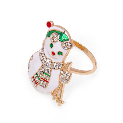 Χριστουγεννιάτικες θήκες για δαχτυλίδια για χαρτοπετσέτες Χριστουγεννιάτικη θήκη για χαρτοπετσέτα Ελάφια Καλά Χριστούγεννα καπέλο Άγιου Βασίλη Κόκκινο Φιόγκο Χριστουγεννιάτικο δέντρο επιτραπέζιο γλυπτό