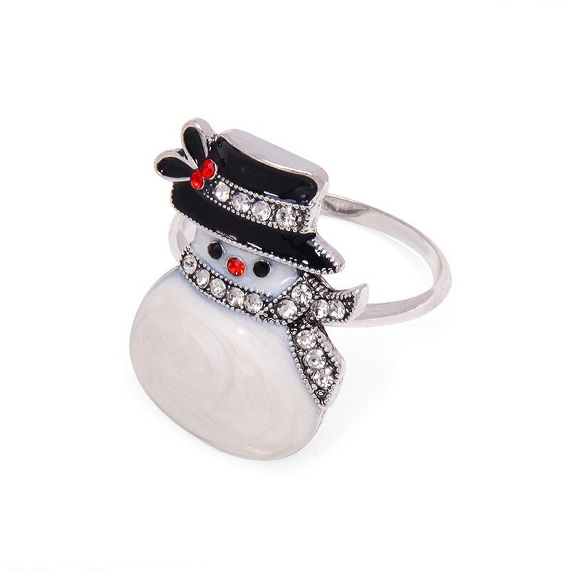 Χριστουγεννιάτικες θήκες για δαχτυλίδια για χαρτοπετσέτες Χριστουγεννιάτικη θήκη για χαρτοπετσέτα Ελάφια Καλά Χριστούγεννα καπέλο Άγιου Βασίλη Κόκκινο Φιόγκο Χριστουγεννιάτικο δέντρο επιτραπέζιο γλυπτό